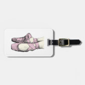 Ballerina Feet on Pointe #3 Lt Roze Bagagelabel (Voorkant horizontaal)
