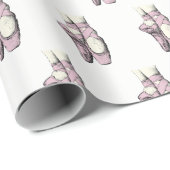 Ballerina Feet on Pointe #3 Lt Roze Cadeaupapier (Rol Hoek)