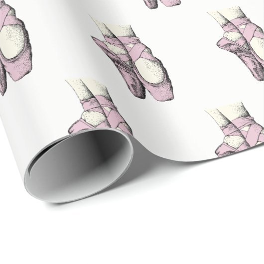 Ballerina Feet on Pointe #3 Lt Roze Cadeaupapier (Rol Hoek)