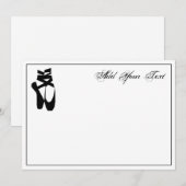 Ballerina Feet on Pointe DIY Color #2 Silhouette Notitiekaartje (Voorkant / Achterkant)