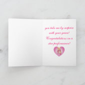 Ballerina feliciteert balletschoenen in het hart kaart (Binnen)