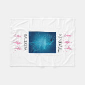 Ballerina fleece deken met een gepersonaliseerde n (Voorkant (Horizontaal))