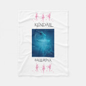 Ballerina fleece deken met een gepersonaliseerde n (Voorkant)