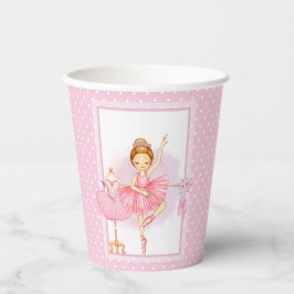Ballerina floraI polka punts Paper Cups Papieren Bekers