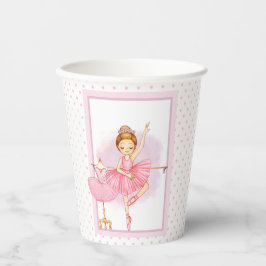 Ballerina floraI polka punts Paper Cups Papieren Bekers