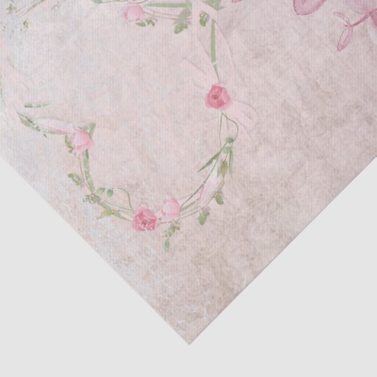 Ballerina Floral Botanical Heart Decoupage Tissuepapier (Detail)