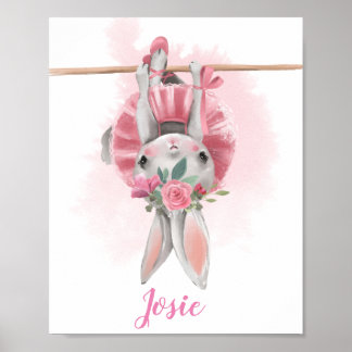 Ballerina Floral Bunny Print