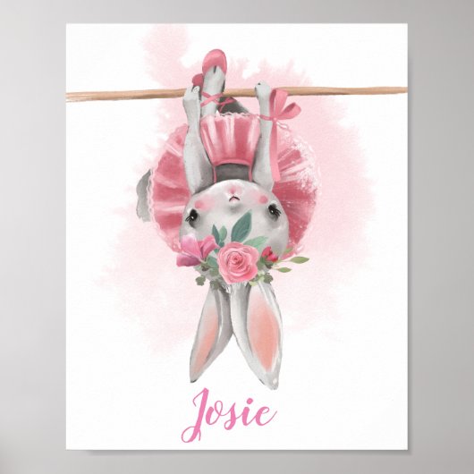 Ballerina Floral Bunny Print (Voorkant)