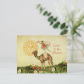  Ballerina, Flowers en Camel Collage Briefkaart (Staand voorkant)