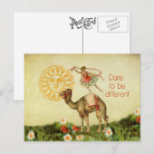  Ballerina, Flowers en Camel Collage Briefkaart (Voorkant / Achterkant)