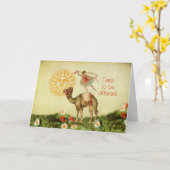  Ballerina, Flowers en Camel Collage Kaart (Gele Bloem)