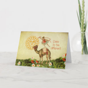  Ballerina, Flowers en Camel Collage Kaart