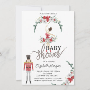 Ballerina Flowers Notenkraker Baby shower Kaart