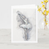 Ballerina Folded Wenskaart Kaart (Gele Bloem)