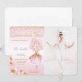 Ballerina foto uitnodiging (Voorkant / Achterkant)