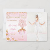 Ballerina foto uitnodiging (Voorkant)