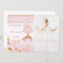 Ballerina foto uitnodiging