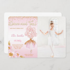 Ballerina foto uitnodiging