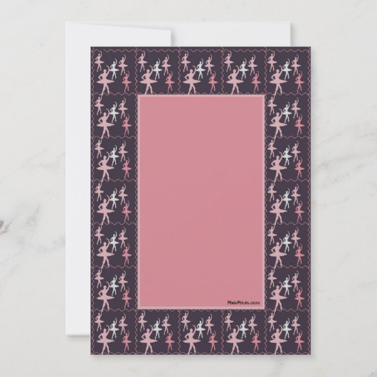 Ballerina Fotouitnodiging Kaart (Achterkant)