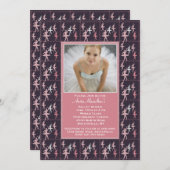 Ballerina Fotouitnodiging Kaart (Voorkant / Achterkant)