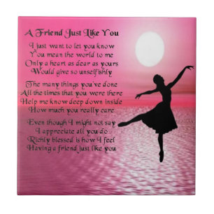 Ballerina - Friend Poem Tile Tegeltje