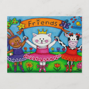 Ballerina Friends Post Card Briefkaart