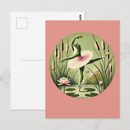Ballerina Frog Briefkaart (Voorkant / Achterkant)