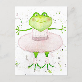 Ballerina Frog Briefkaart