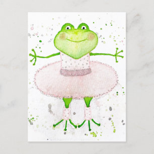 Ballerina Frog Briefkaart
