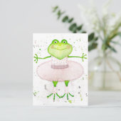 Ballerina Frog Briefkaart (Staand voorkant)