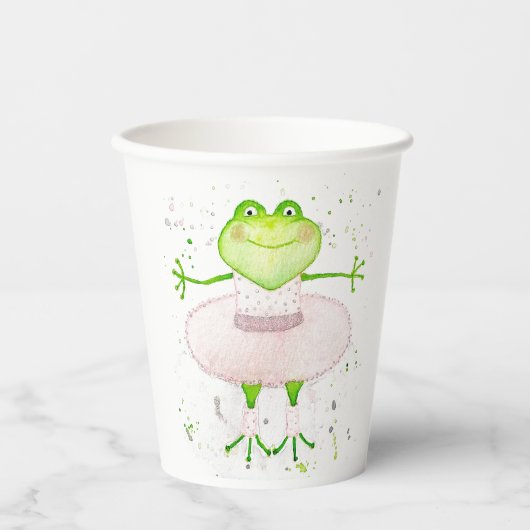 Ballerina Frog Papieren Bekers (Voorkant)