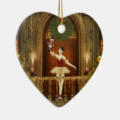 Ballerina Fröhliche Weichnachten Heart Ornament (Rechts)