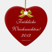 Ballerina Fröhliche Weichnachten Heart Ornament (Achterkant)