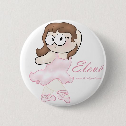 ballerina geek ronde button 5,7 cm (Voorkant)