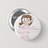 ballerina geek ronde button 5,7 cm (Voorkant /achterkant)
