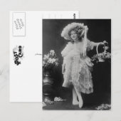 Ballerina, gekleed in lagen van frillen en kant briefkaart (Voorkant / Achterkant)