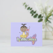 Ballerina - Gele T-shirts en Gifts Briefkaart (Staand voorkant)