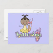 Ballerina - Gele T-shirts en Gifts Briefkaart (Voorkant / Achterkant)