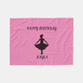 Ballerina gelukkig verjaardag aangepaste fleece de (Voorkant (Horizontaal))