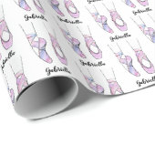 Ballerina gepersonaliseerd ballet cadeaupapier (Rol Hoek)