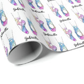 Ballerina gepersonaliseerd ballet cadeaupapier (Rol Hoek)