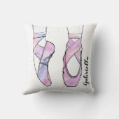 Ballerina gepersonaliseerd ballet kussen (Achterkant)