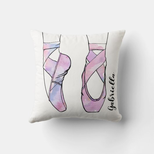 Ballerina gepersonaliseerd ballet kussen (Achterkant)
