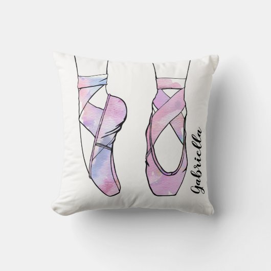 Ballerina gepersonaliseerd ballet kussen (Voorkant)