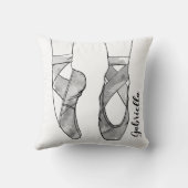 Ballerina gepersonaliseerd ballet kussen (Achterkant)