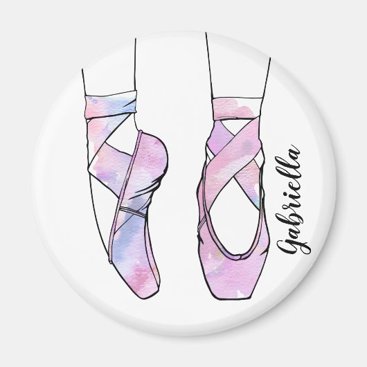 Ballerina gepersonaliseerd ballet magneet (Voorkant)