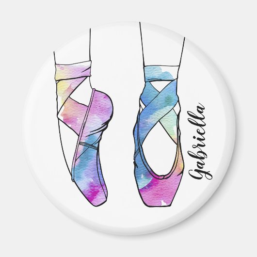 Ballerina gepersonaliseerd ballet magneet (Voorkant)