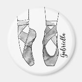 Ballerina gepersonaliseerd ballet magneet (Voorkant)