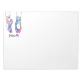 Ballerina gepersonaliseerd ballet notitieblok (Voorkant)