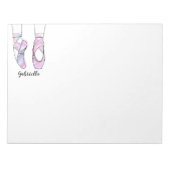 Ballerina gepersonaliseerd ballet notitieblok (Voorkant)